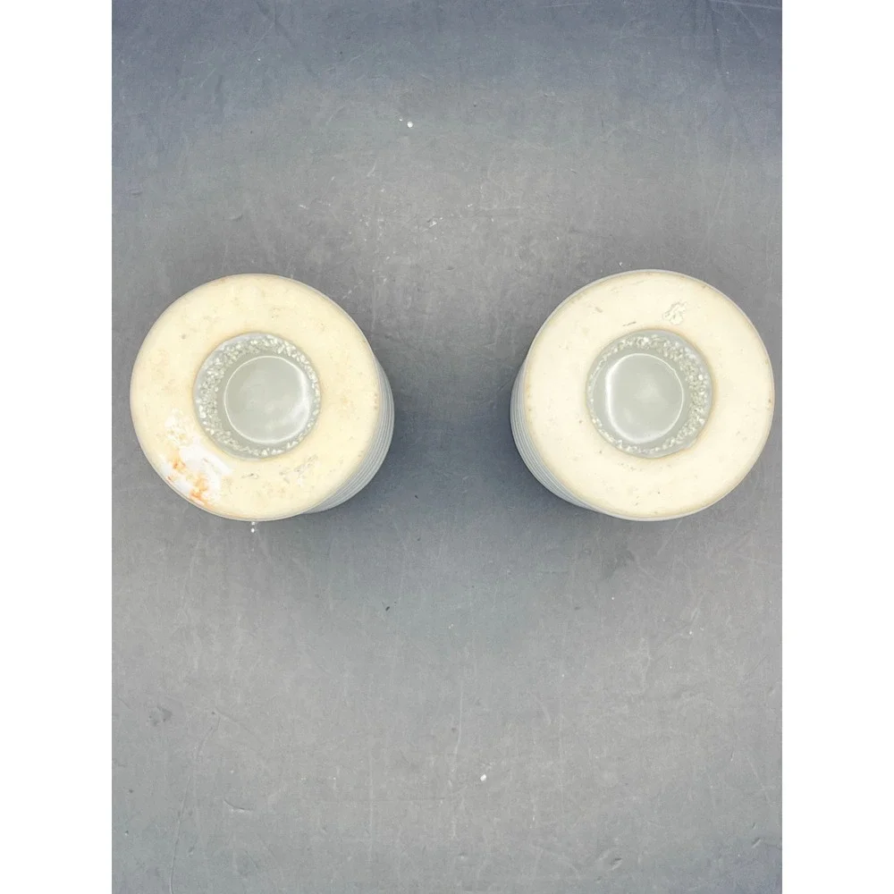 2 VTG Porcelain Insulators Retro Candle Holders 3.25